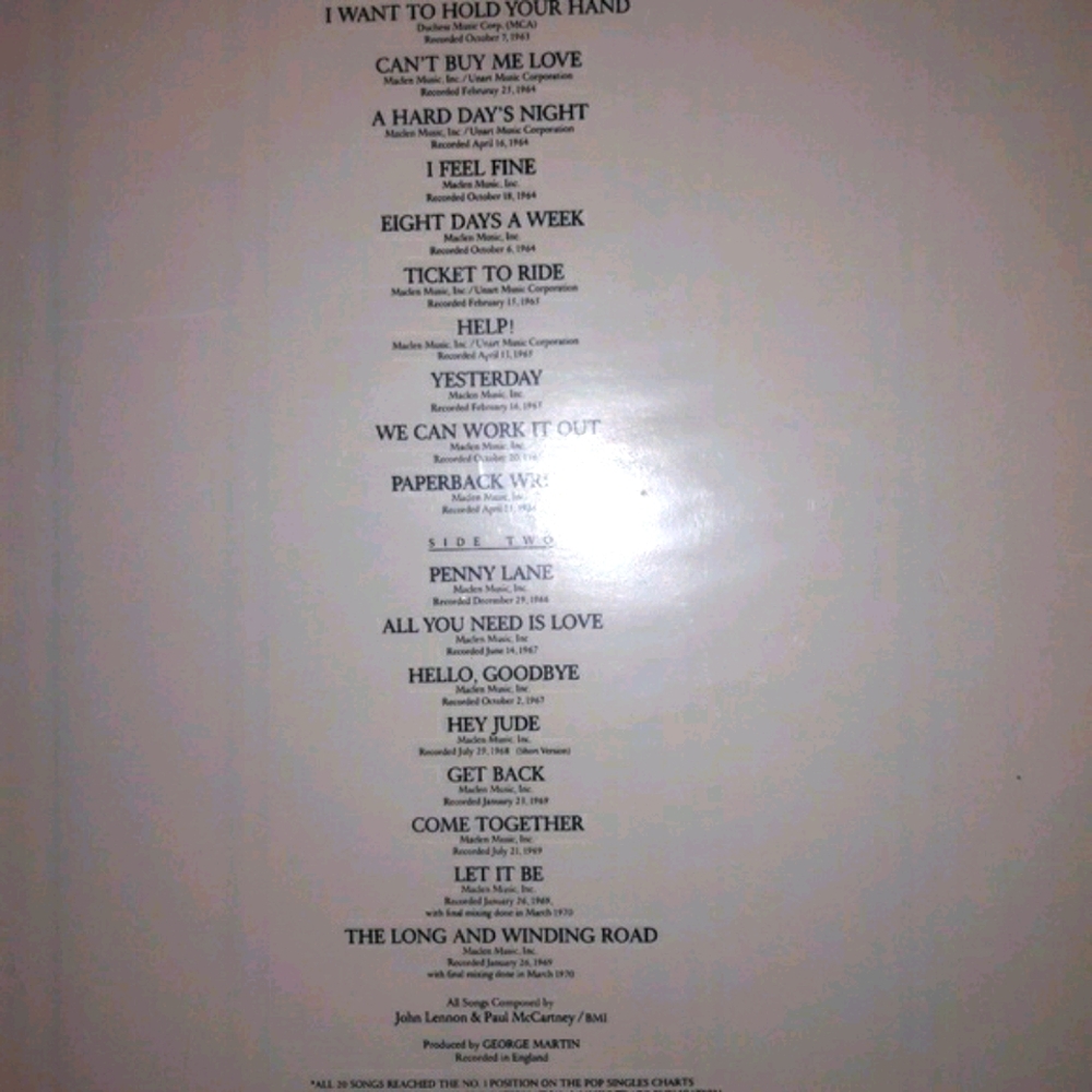 The Beatles Original 20 Greatest Hits Album - Picture 2 of 3